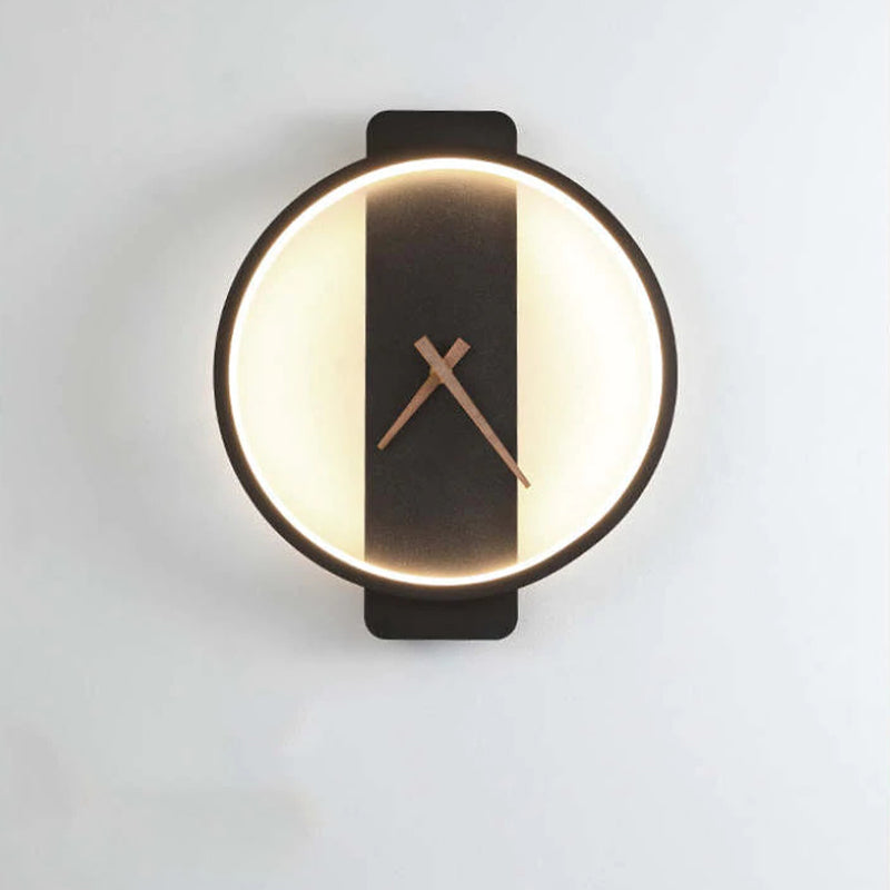 Cukiper Cukiper Square Clock Metal & Wall Lamp, Gold