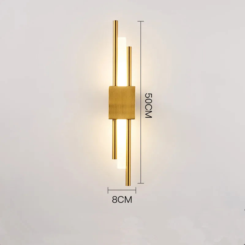 Nariq Modern Bar LED Wall Lamp, Black/Gold-Neutral Decor
