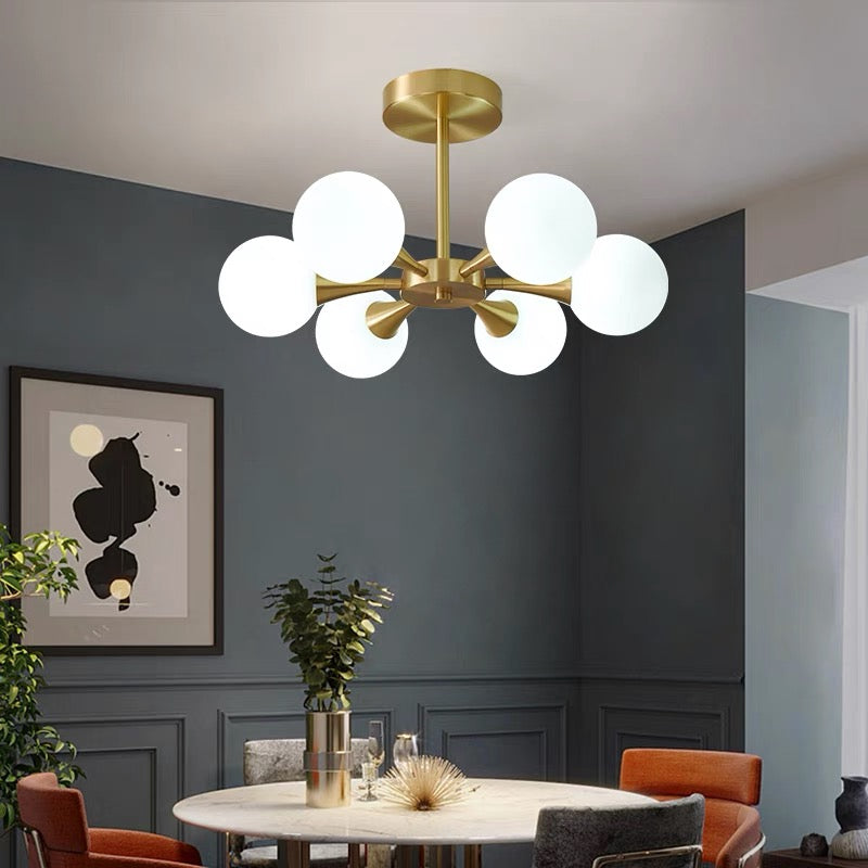 Zatutek Contemporary Flush Mount Ceiling Light, Glass Bubble
