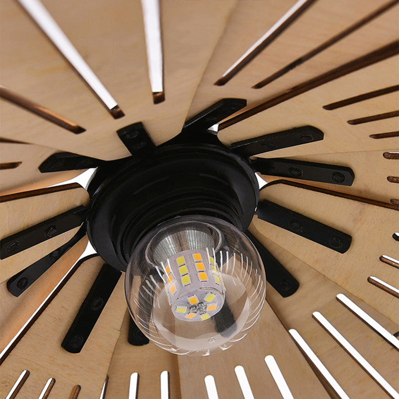 Kuvabuk Retro Pendant Light, Metal & Wood