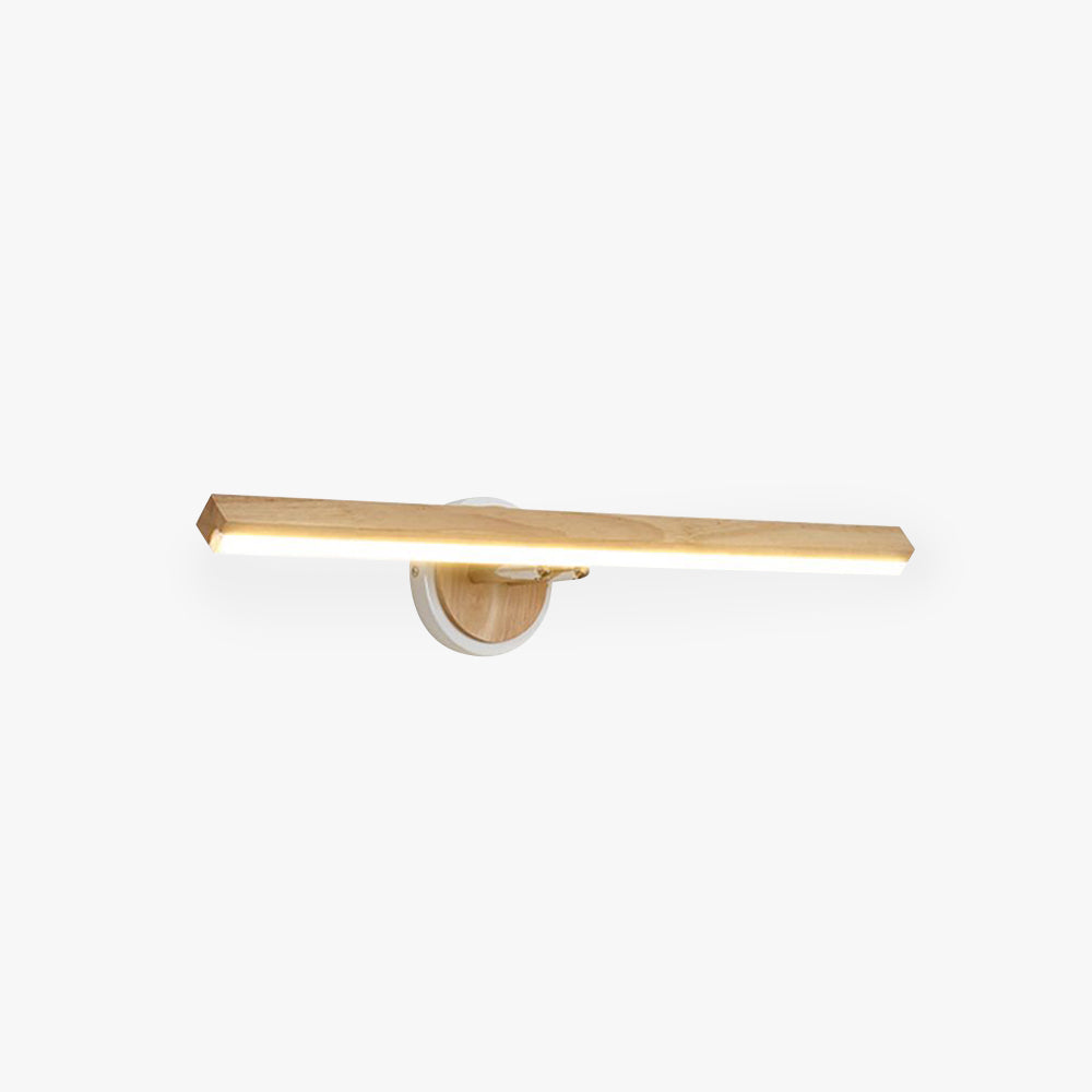 Savivol Modern Linear Wooden Mirror Front Vanity Wall Lamp