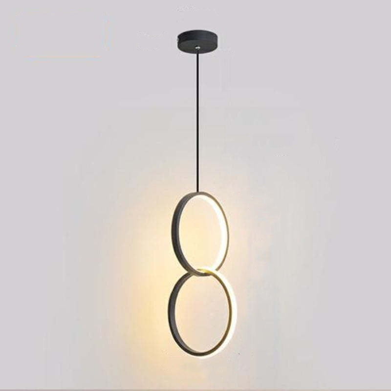 Kori Modern LED Pendant Light Black/White Living Room-Neutral Decor