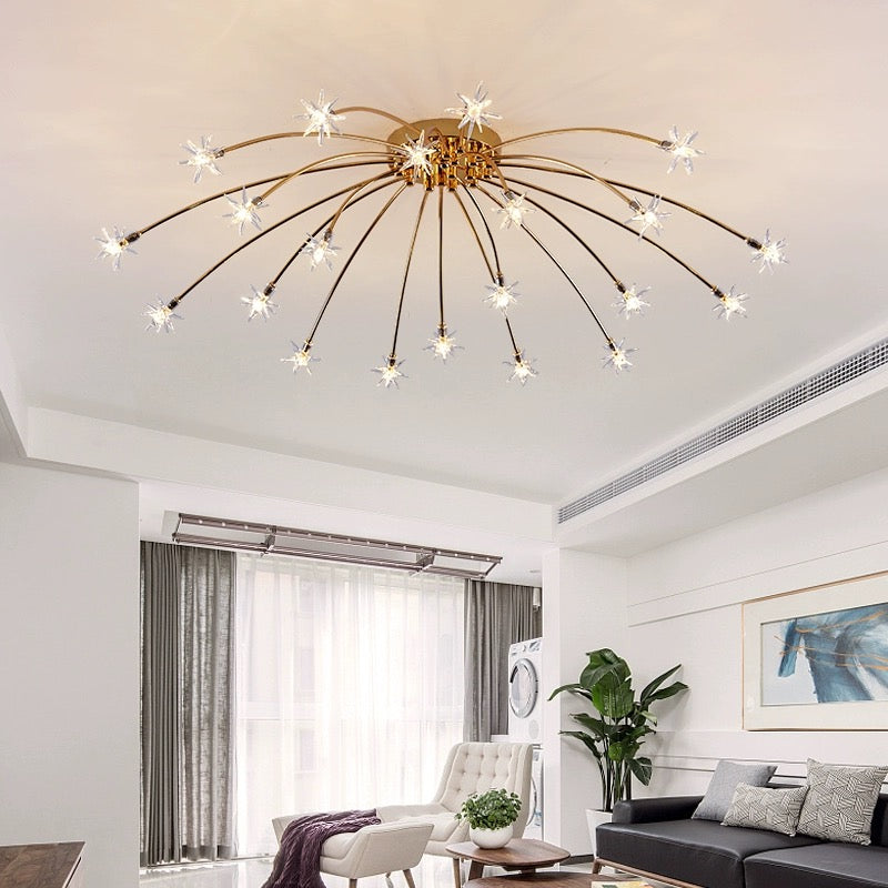 Riteluru Art Deco Starry Flush Mount Ceiling Light