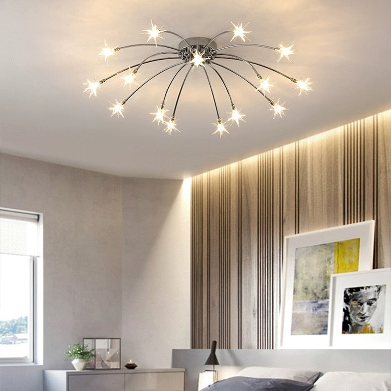 Riteluru Art Deco Starry Flush Mount Ceiling Light