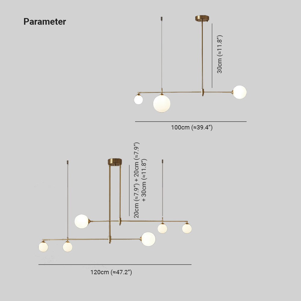 Wulukon Modern Golden Bubble Copper Pendant Light