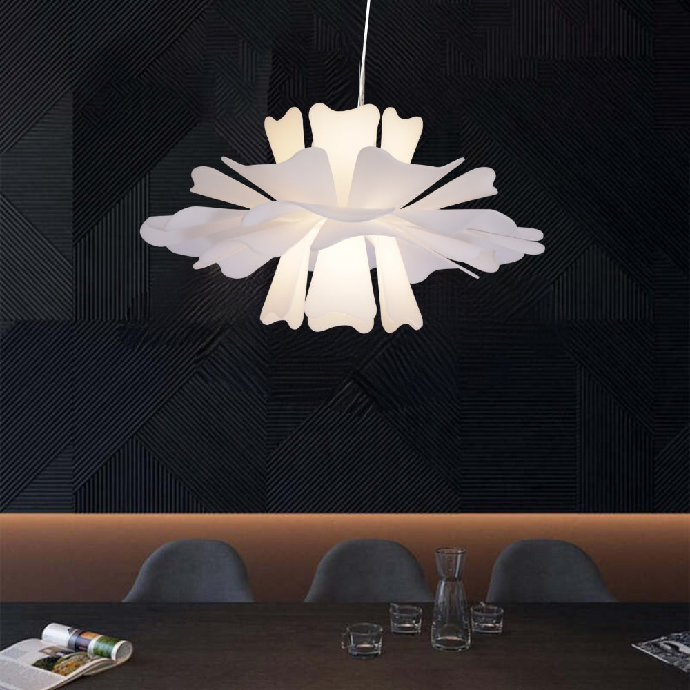 Eldor Elegant Flower Pendant Light White-Neutral Decor