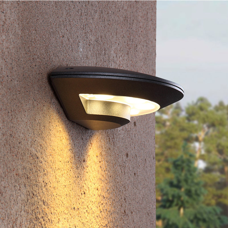 Kineped Wall Lamp Flying Saucer, Metal LED, Black, Outdoor
