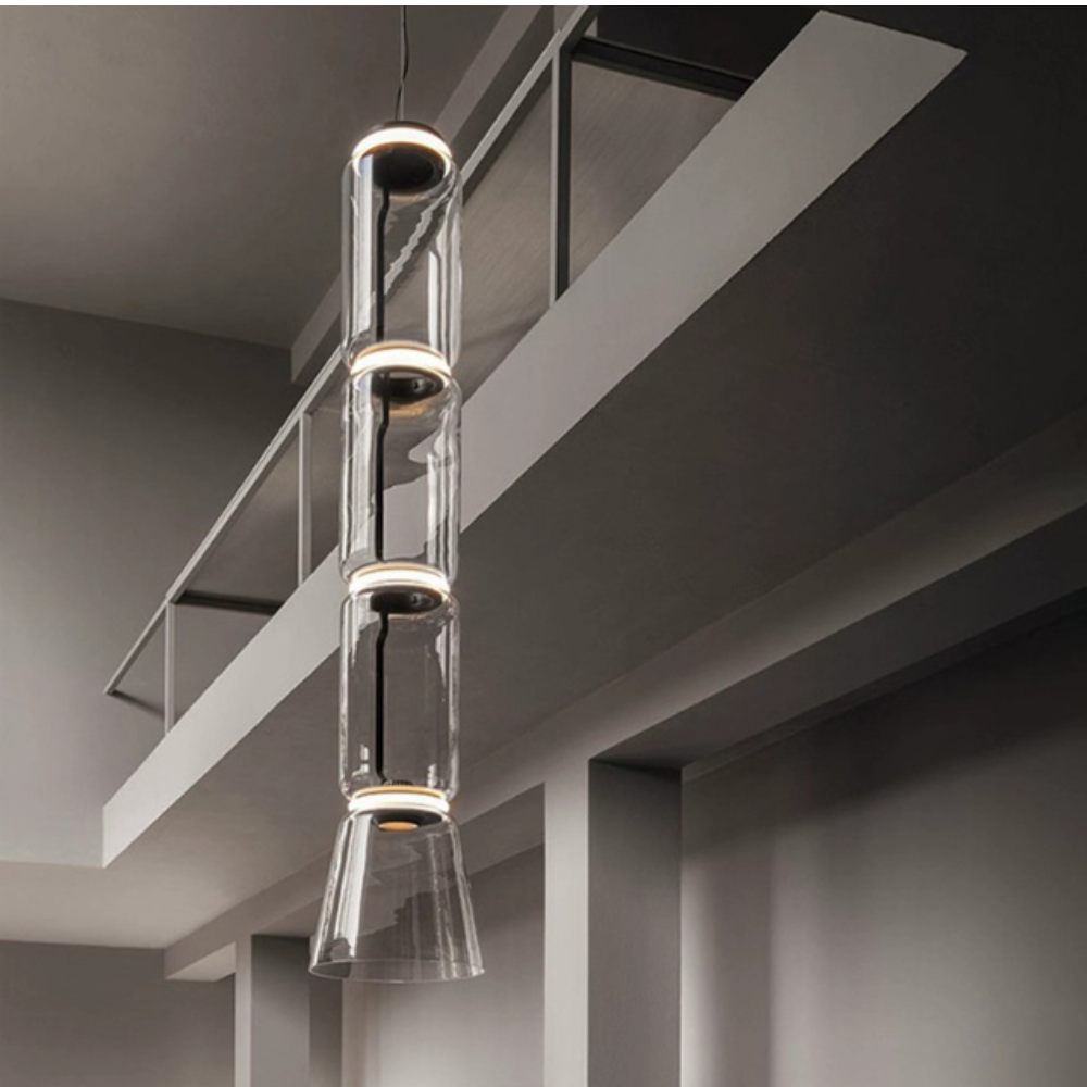 Kanedum Minimalist Combination Glass Pendant Light, Clear