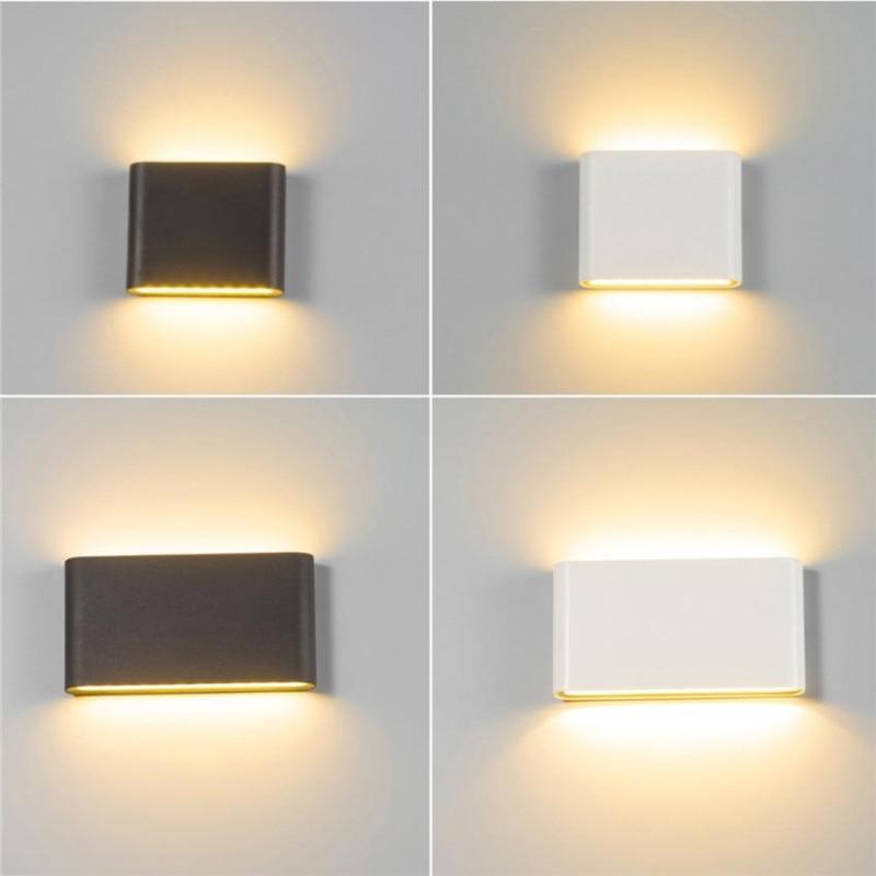 Orix Modern Rectagulart Waterproof Outdoor Wall Lamp, Black/White-Neutral Decor