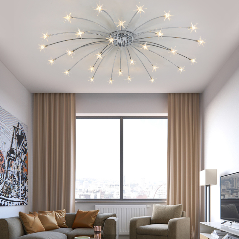 Riteluru Art Deco Starry Flush Mount Ceiling Light