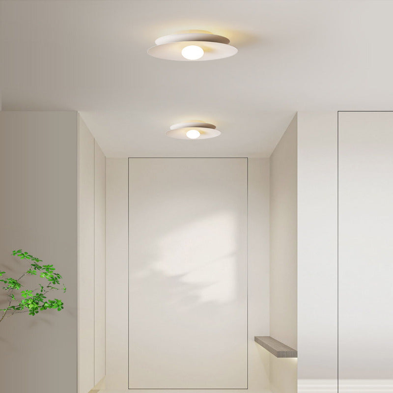 Mapegin Modern Flush Mount Ceiling Light White Red Black Metal Balcony