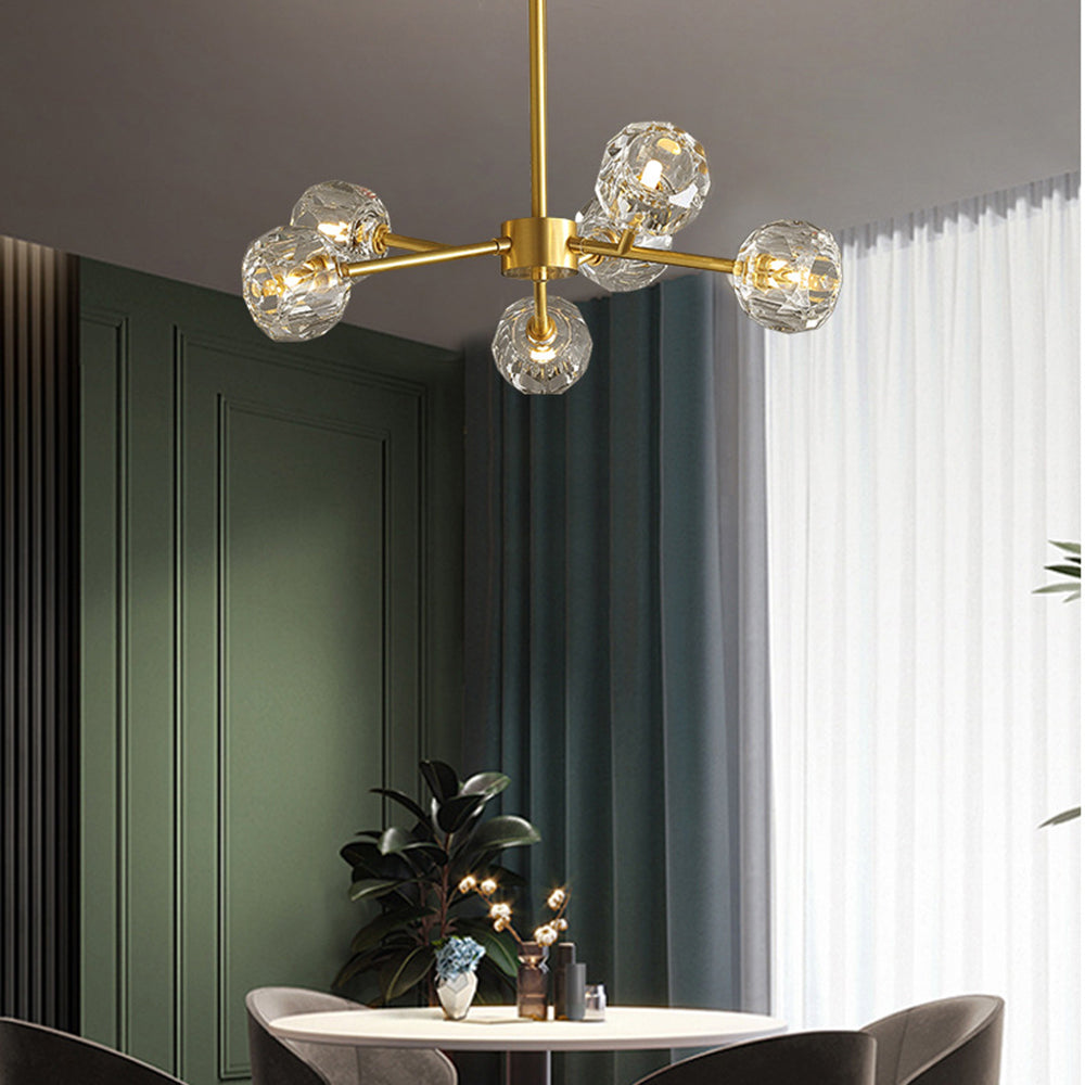 Badimon Modern Blown Metal Pendant Light, Gold