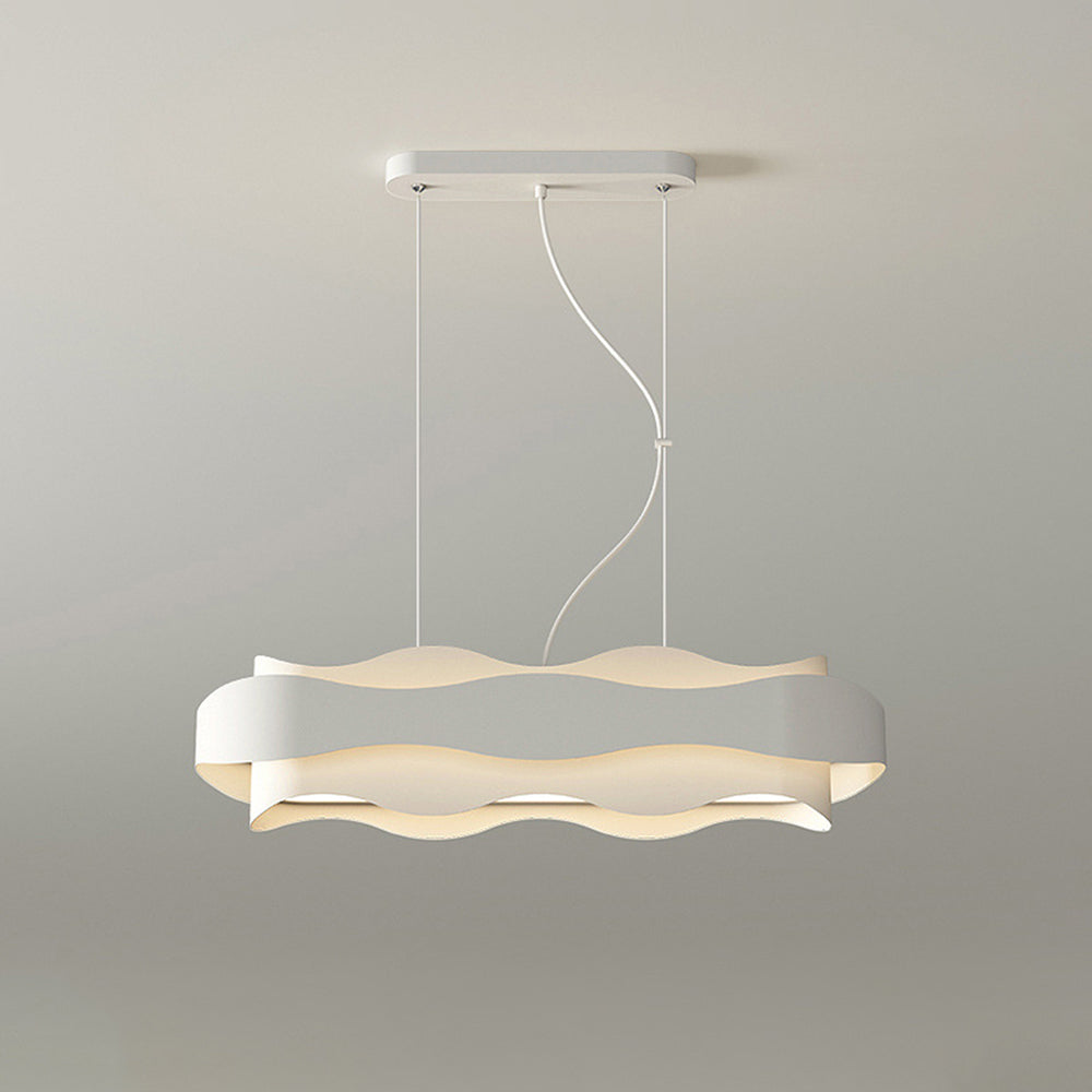 Gadedol Art Deco Flower Shape Pendant Light, White