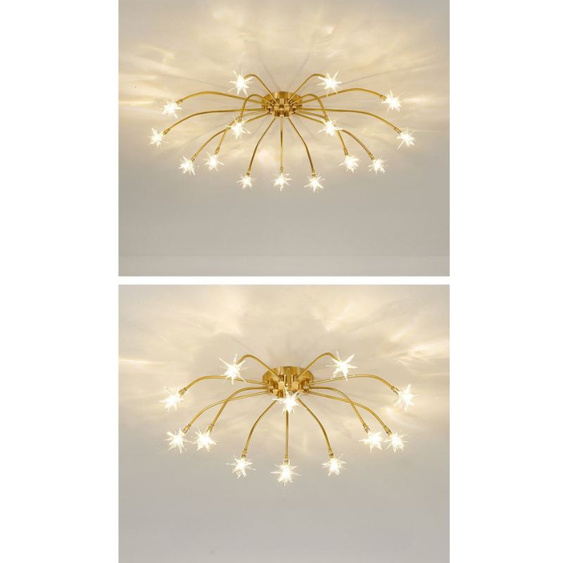 Riteluru Art Deco Starry Flush Mount Ceiling Light