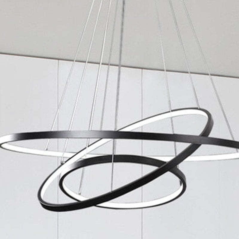 Toriq Pendant Light, Inner Ring Illuminated, White/Black/Gold-Neutral Decor