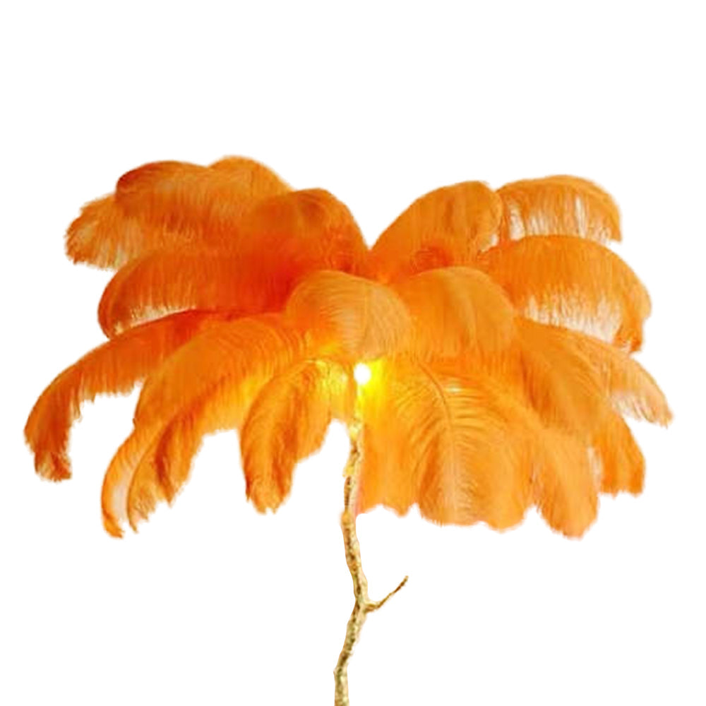 Salenor Nordic Luxury Unique Ostrich Feather Floor Lamp/Table Lamp-Neutral Decor