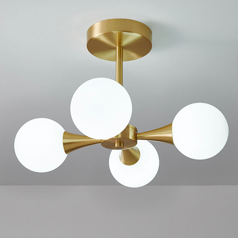 Zatutek Contemporary Flush Mount Ceiling Light, Glass Bubble
