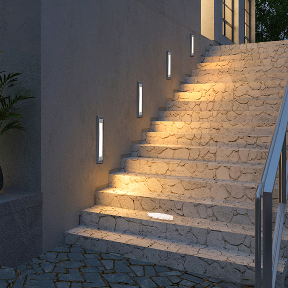 Fadeves Modern Rectangular Outdoor Deck/Step Light, Black