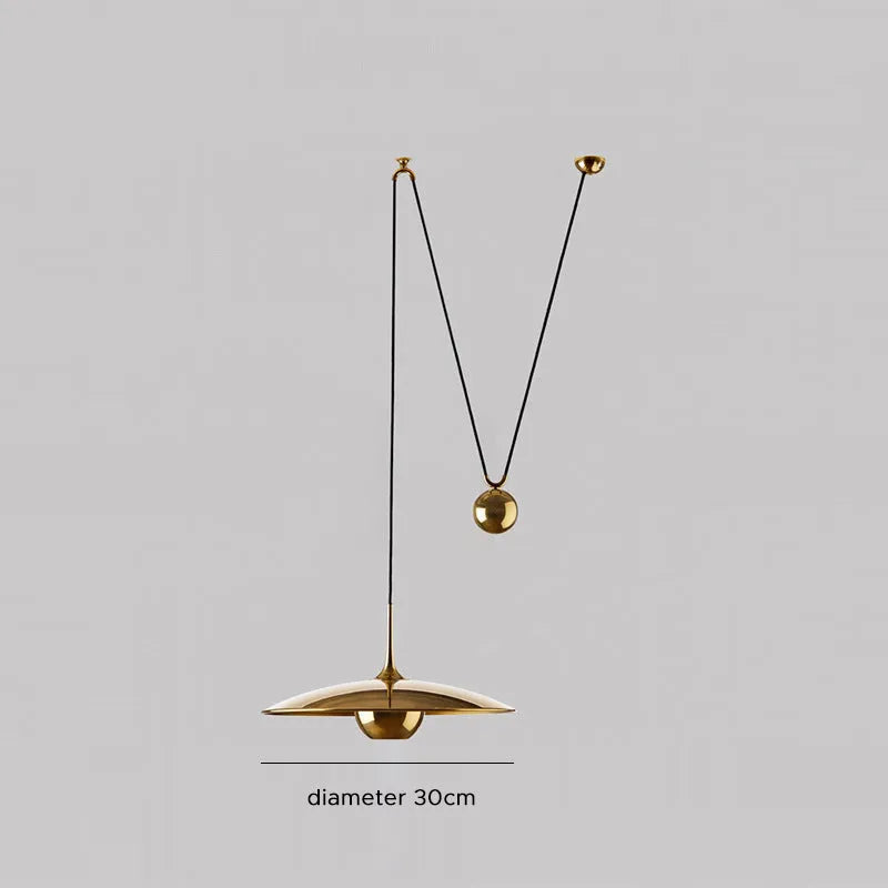Kiren Minimalist Pendant Light, Gold-Neutral Decor
