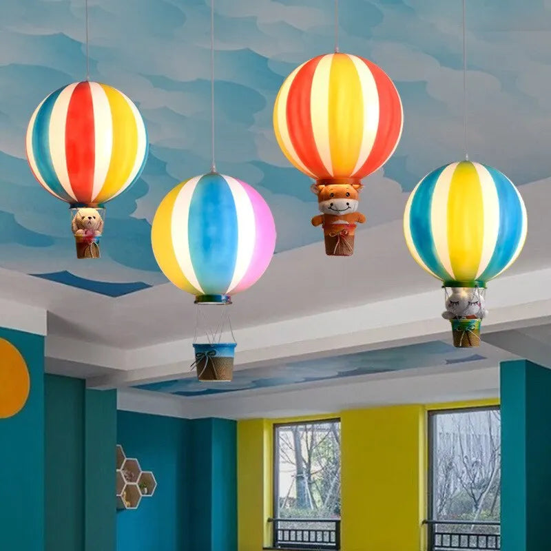 Fekaked Creative Colorful Balloon Pendant Light, Bedroom