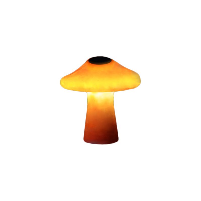 Wenipek Mushroom Outdoor Ground Light, Hardwired/Solar, Orange