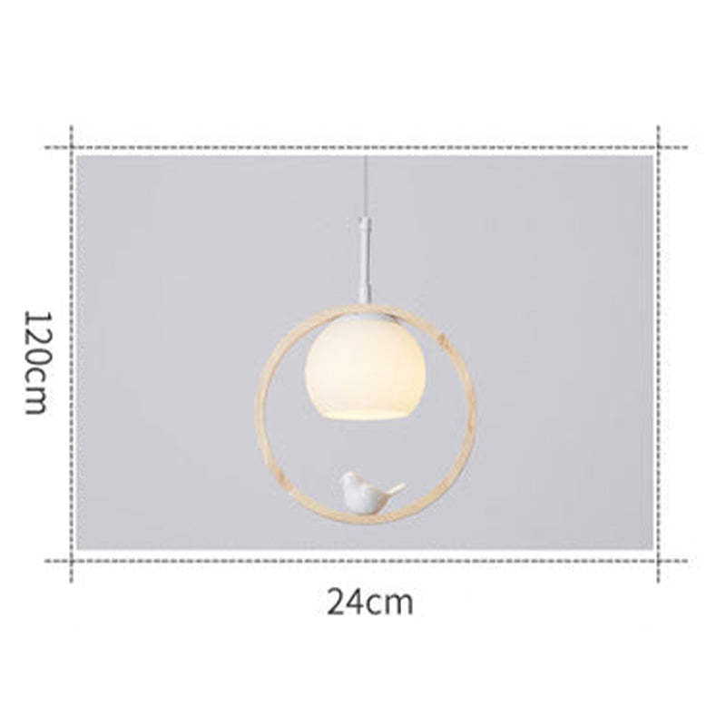 Tudamun Wood Bird Aisle Pendant Light Porch Light