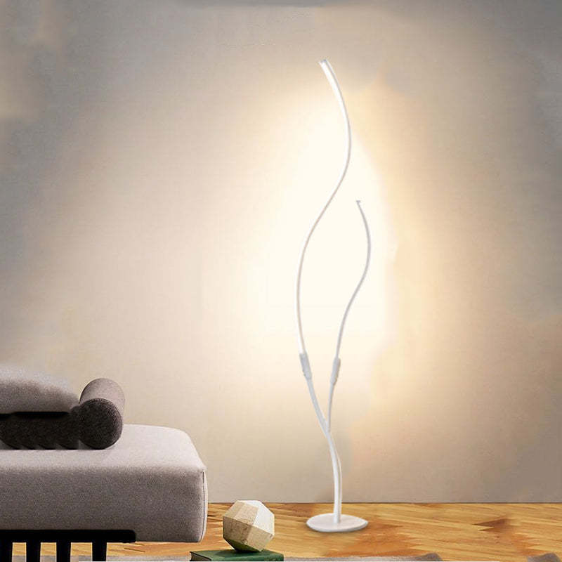 Vugored Modern Simple Floor Lamp, Black & White