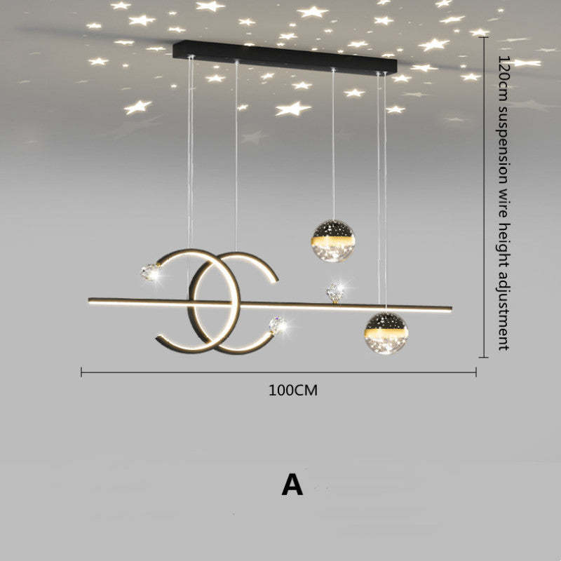 Dulikun Luxury Globe Metal/Glass Pendant Light, Black/Gold