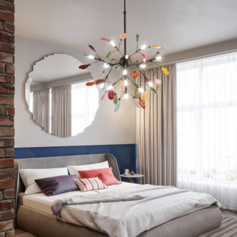 Jadekit Agate Creative Colourful Chandelier Bedroom/Living Room