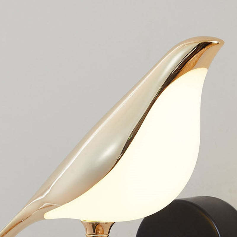 Kimilot Minimalist Magpie Bird Metal Wall Lamp, Bedroom