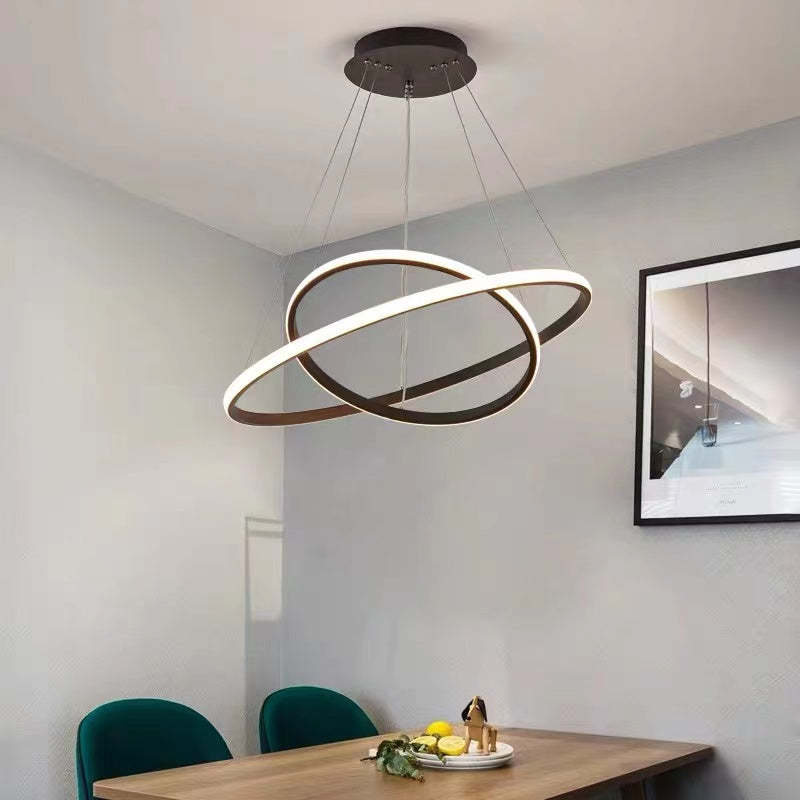Tavonex Modern Ring Pendant Light, 2/3/4 Rings-Neutral Decor