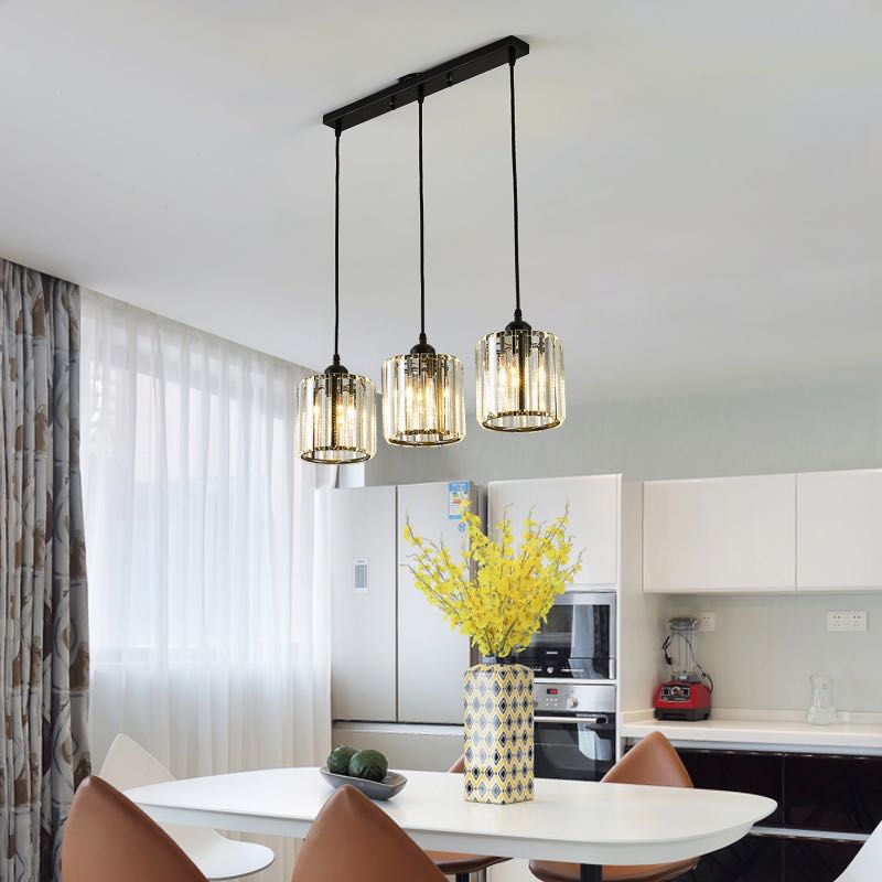 Maruvo Pendant Light Modern Cluster Cylinder Glass-Neutral Decor