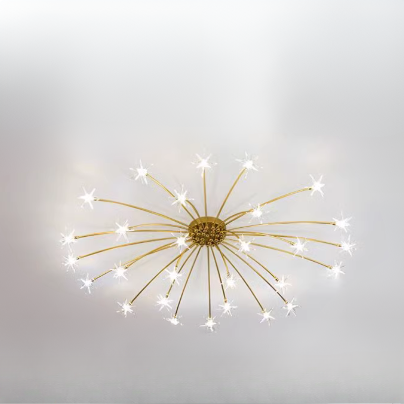 Riteluru Art Deco Starry Flush Mount Ceiling Light