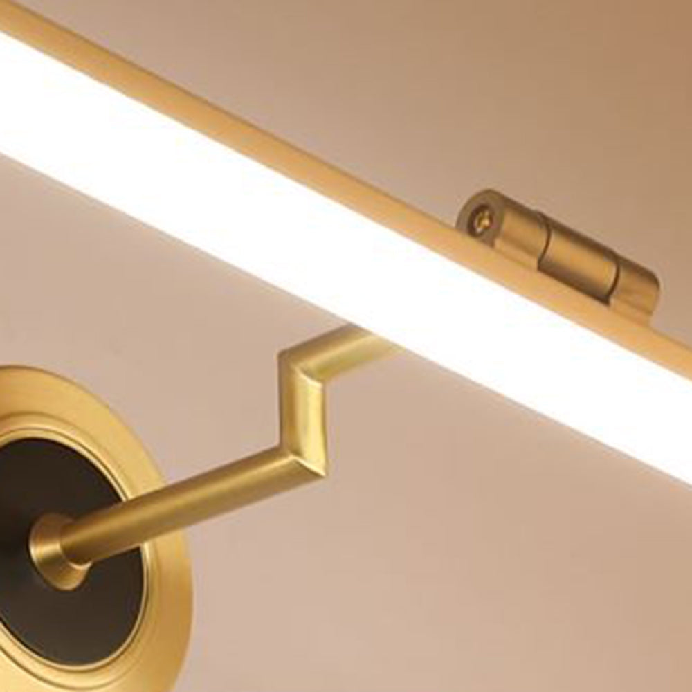 Ginovet Vintage Linear Metal/ Wall Lamp, Black/Gold