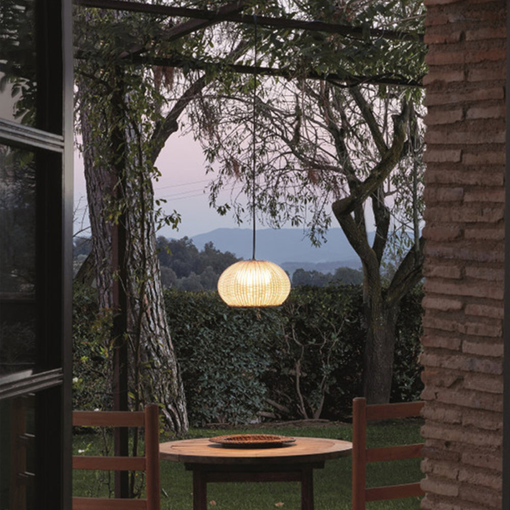 Taporok Modern Lantern Pendant Light, Metal/, Beige/Coffee