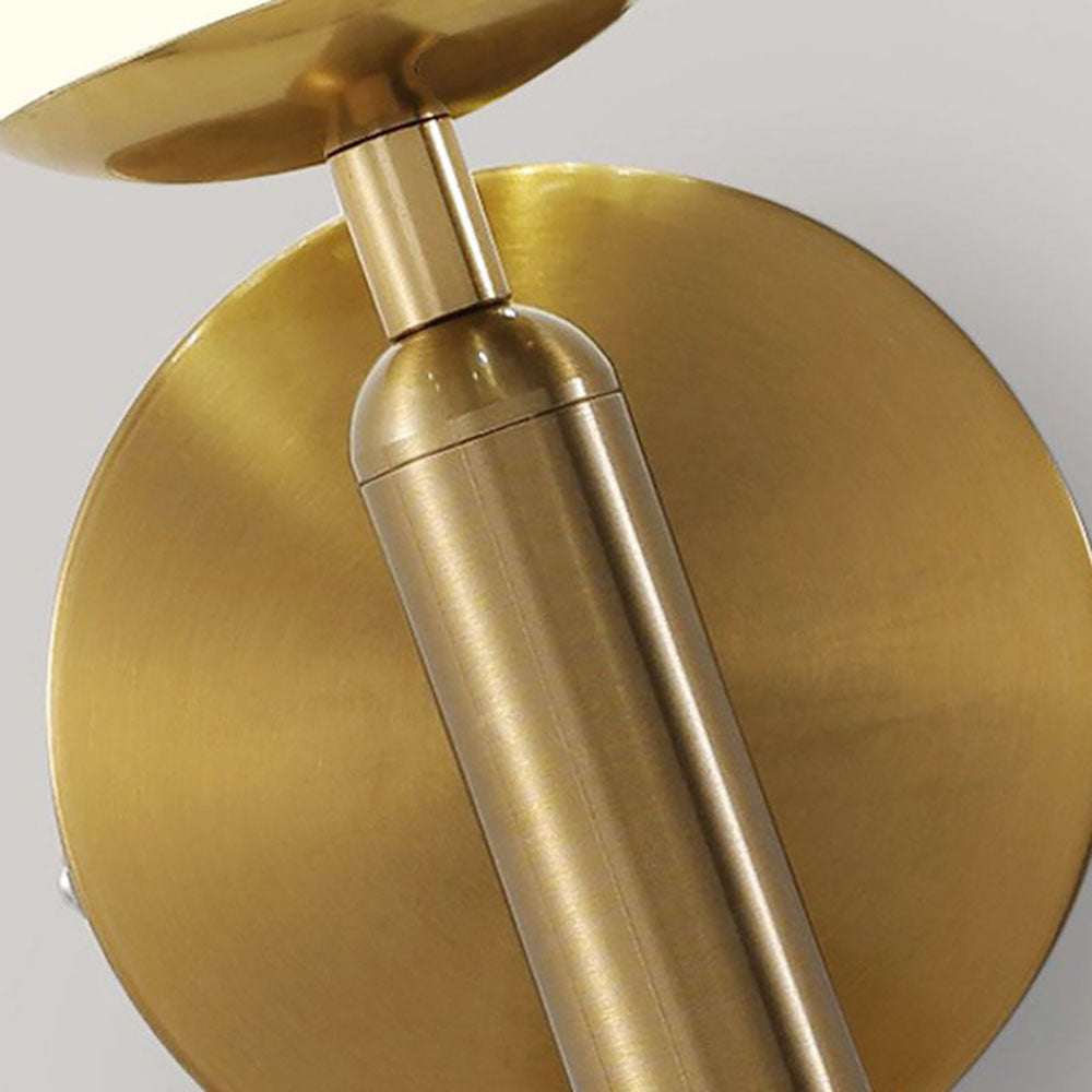 Solivas Wall Lamp Modern Globe, Metal/Glass, Black/Gold, Hallway