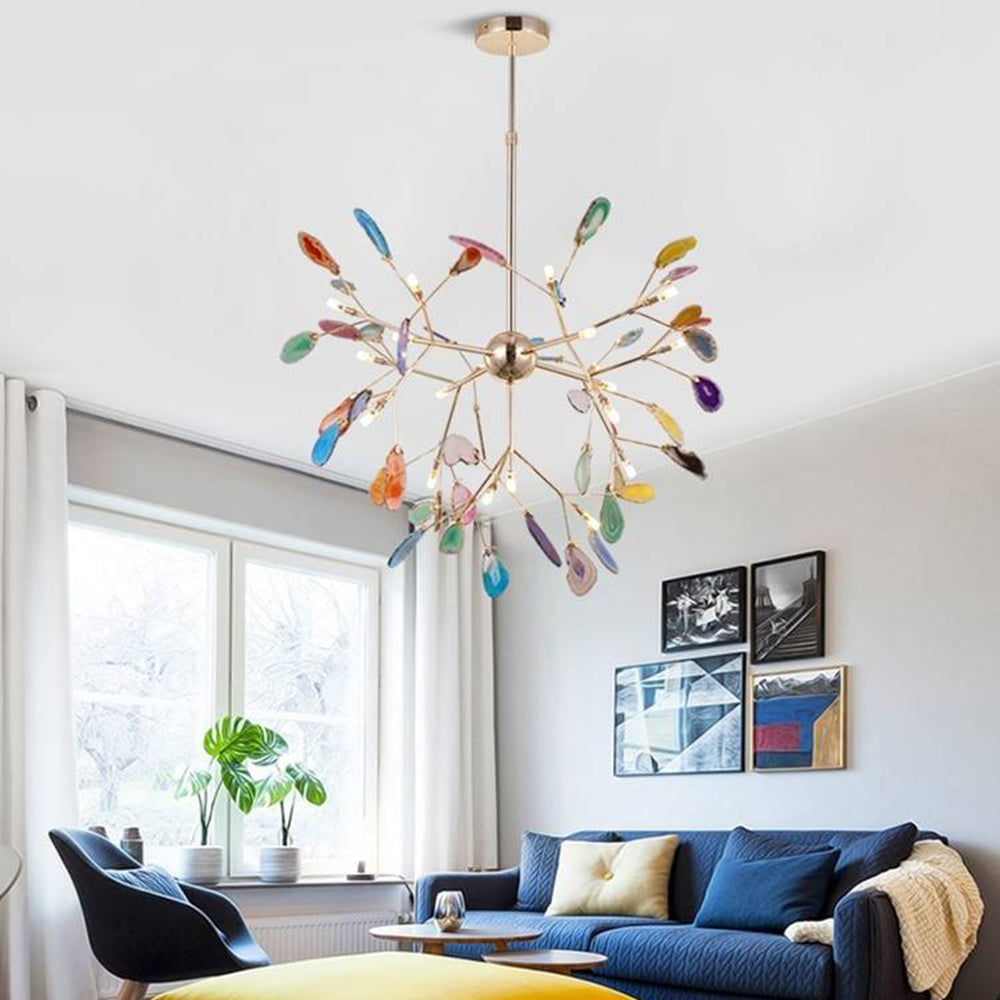Sesodar Flower Branch Semi-flush Mount Ceiling Light, 4 Colour