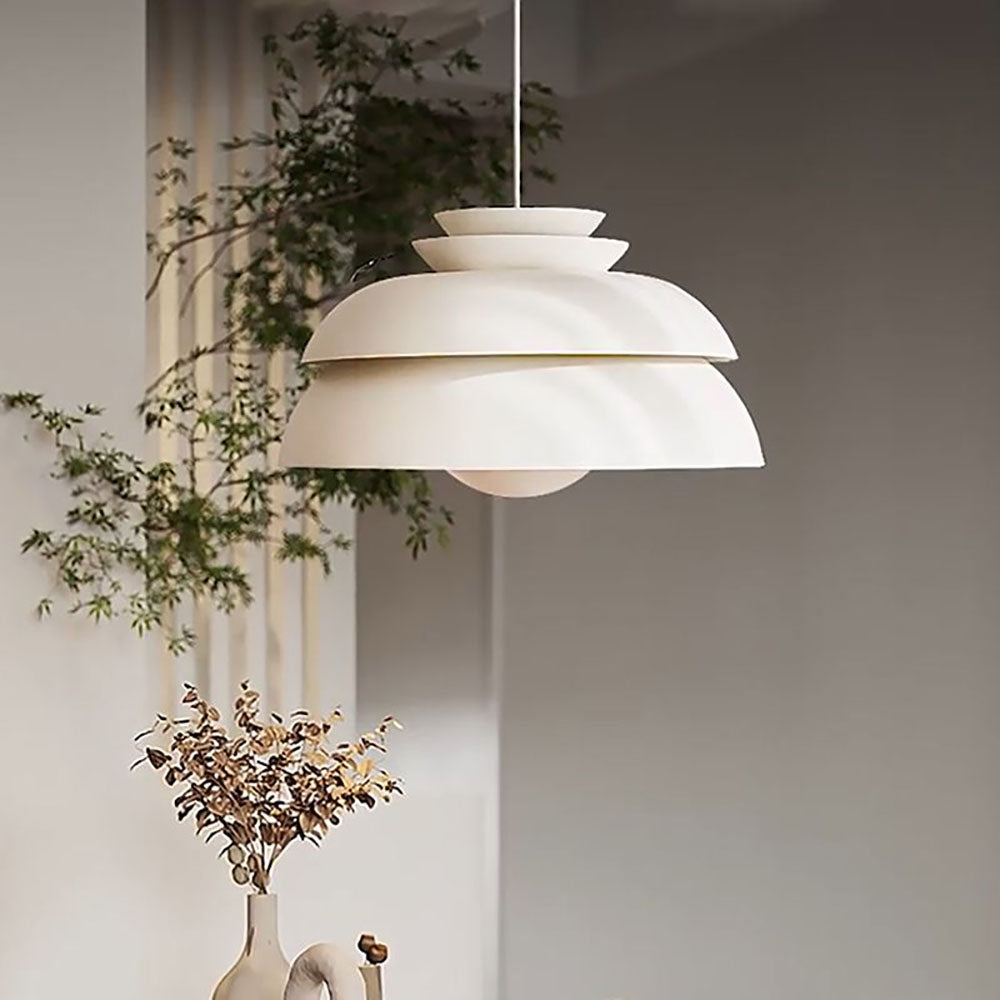 Rapimem Modern White Pendant Light, Metal