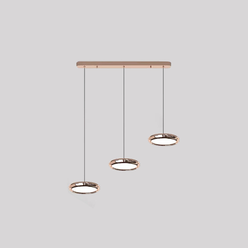 Mobimis Minimalist Circular Metal Pendant Light,Silver/Gold/Rose Gold