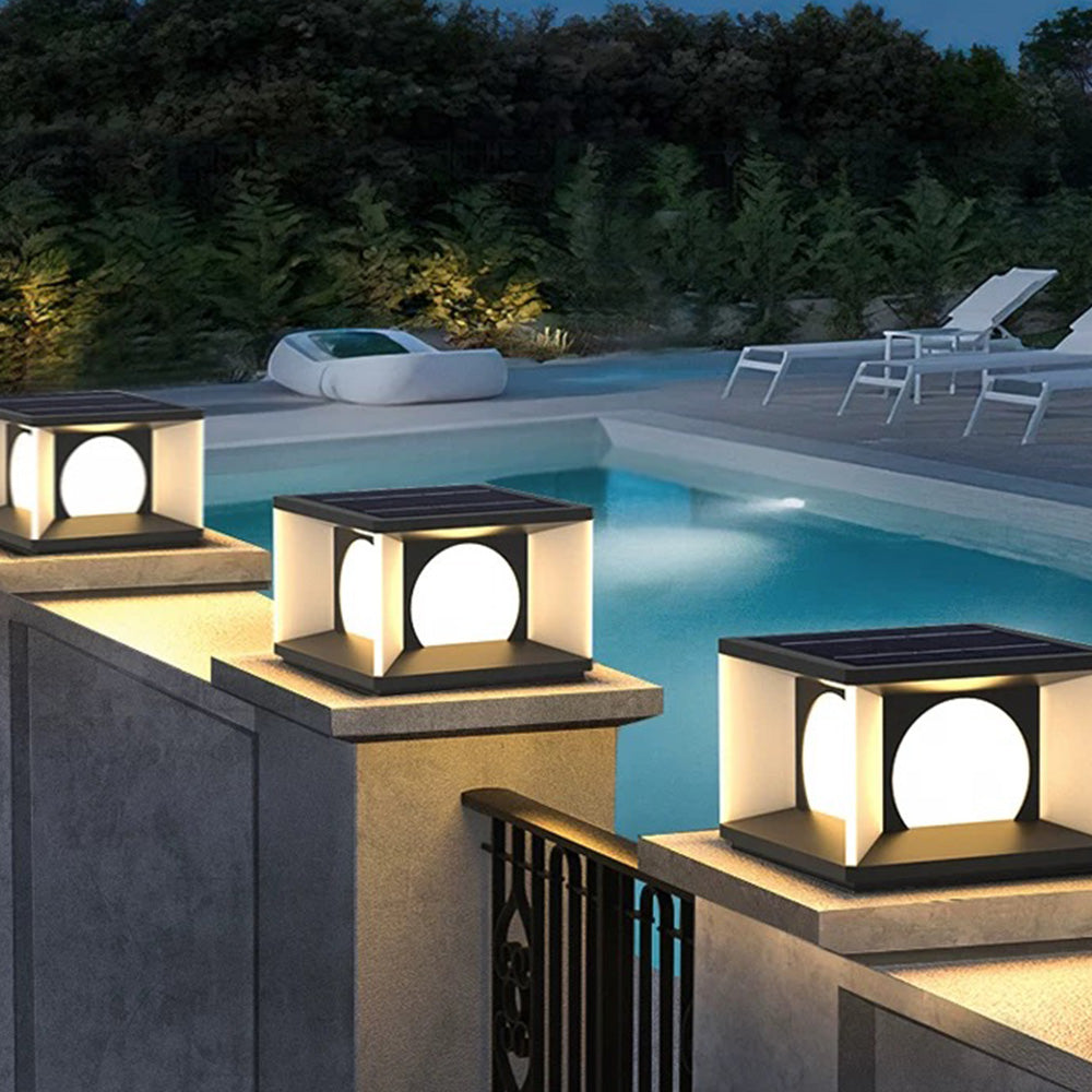 Nupekot Modern Square Metal Outdoor Light Post