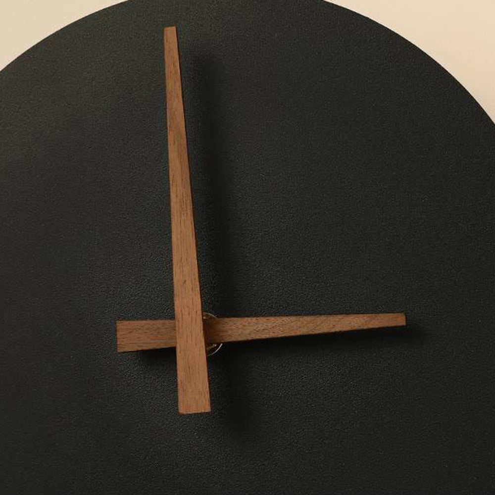 Luvudom Nordic Clock Wall Lamp, Gold & Black