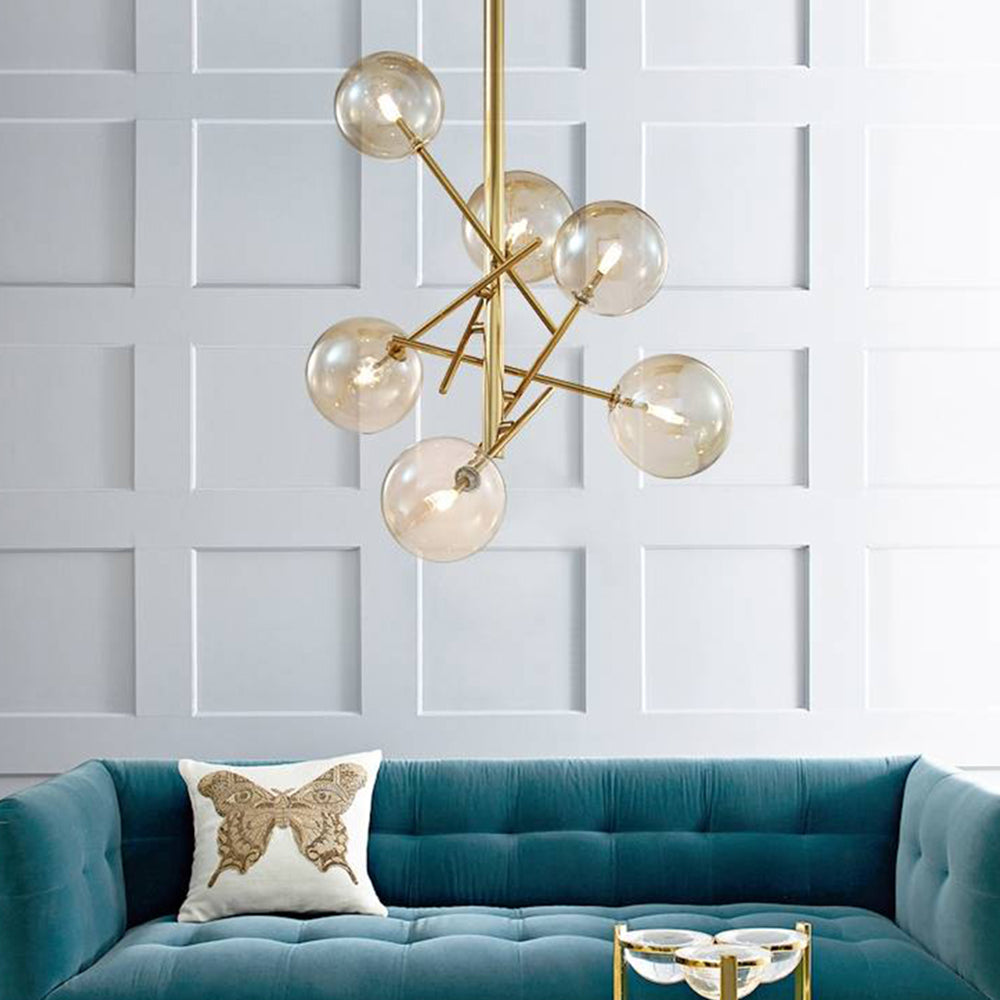 Futovum Bubble Branch Glass/Metal Chandelier, Kitchen/Dining Room