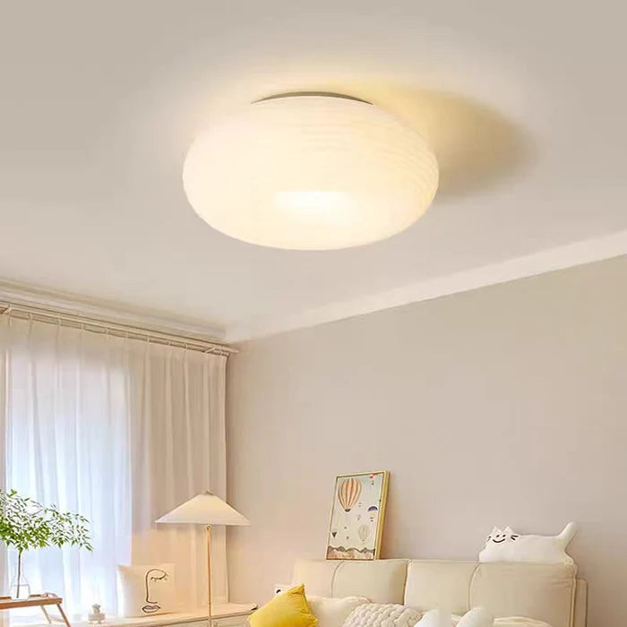Bidubem Flush Mount Ceiling Light Modern, Metal/, White, Bedroom