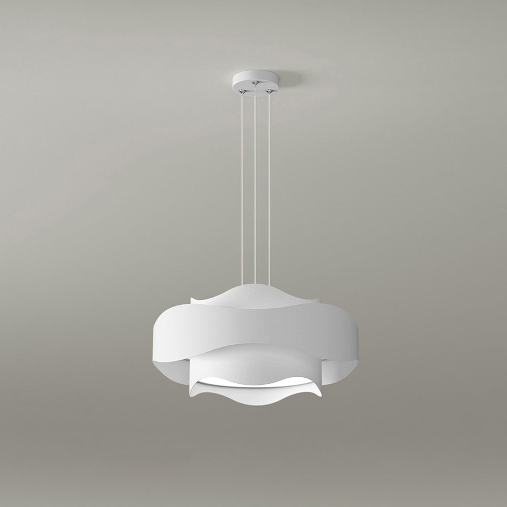 Gadedol Art Deco Flower Shape Pendant Light, White