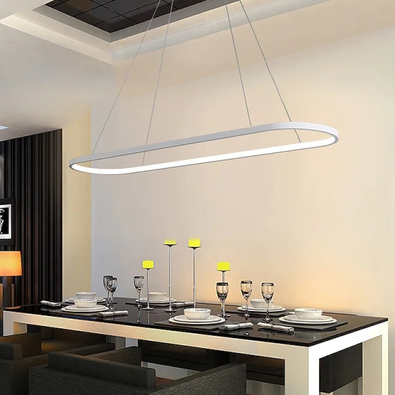 Avenor Minimalist Oval Interior Hanging Pendant Light-Neutral Decor