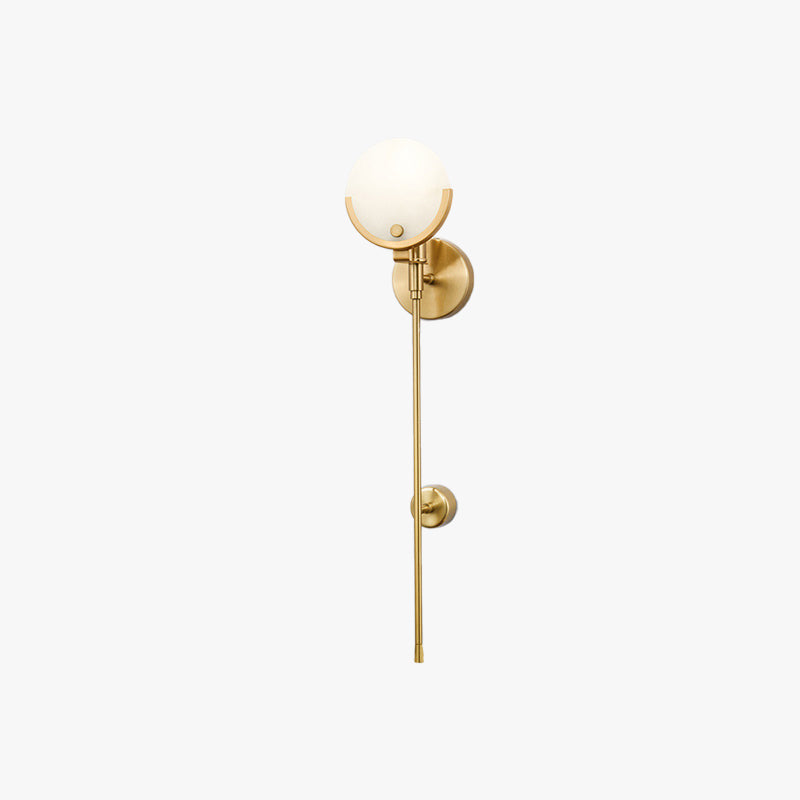 Ludotet Modern Ball Metal/Dolomite LED Wall Lamp, Gold