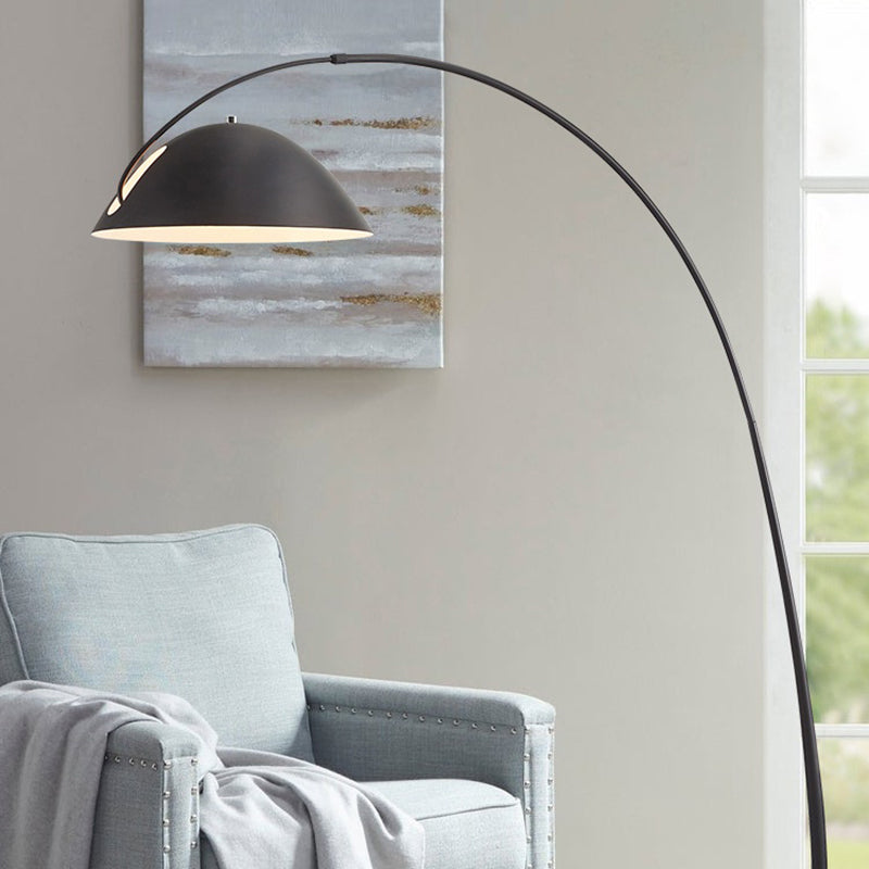 Gomedas Modrn Fishing Rod Metal Floor Lamp, Black