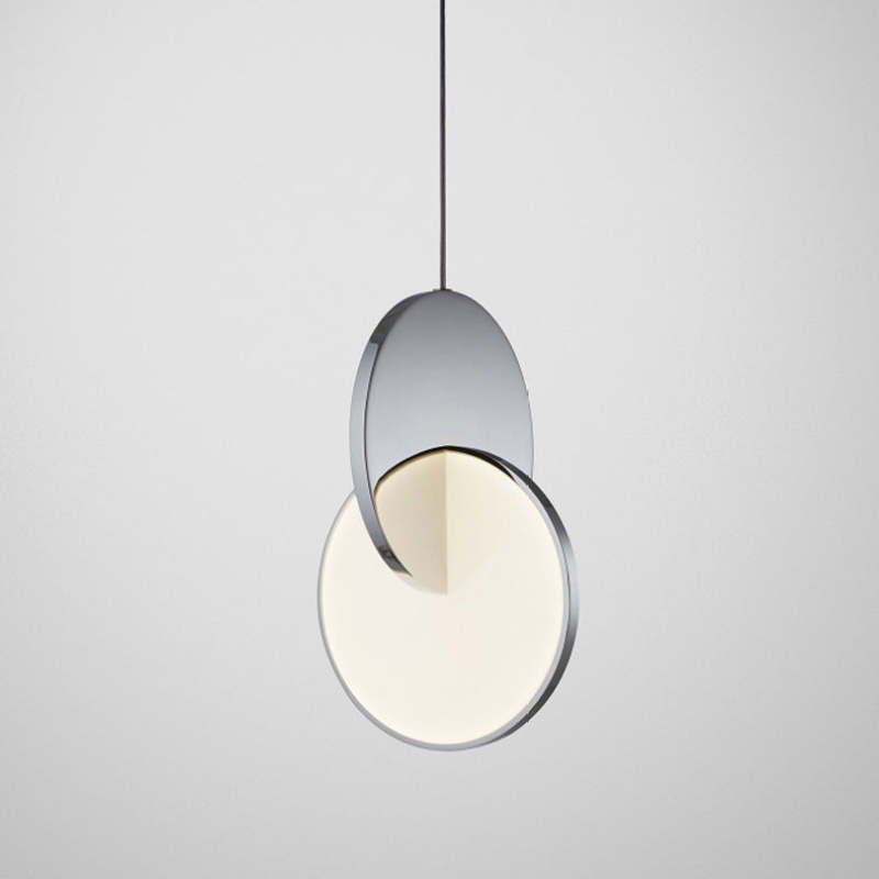 Ceripis Pendant Light, Disc, Gold/Silver