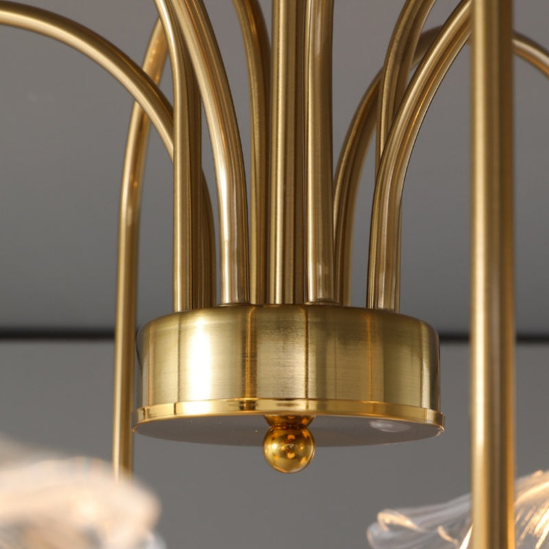 Lomokun Nordic LED Chandelier Gold Glass Living/Dining Room/Bedroom