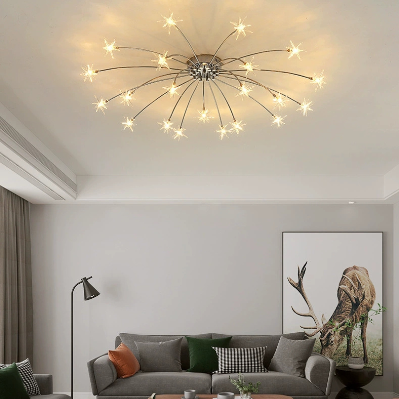 Riteluru Art Deco Starry Flush Mount Ceiling Light
